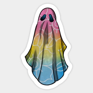 Pansexual Pride Flowery Ghost Sticker